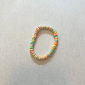 Handmade blue, orange and yellow  bracelet.